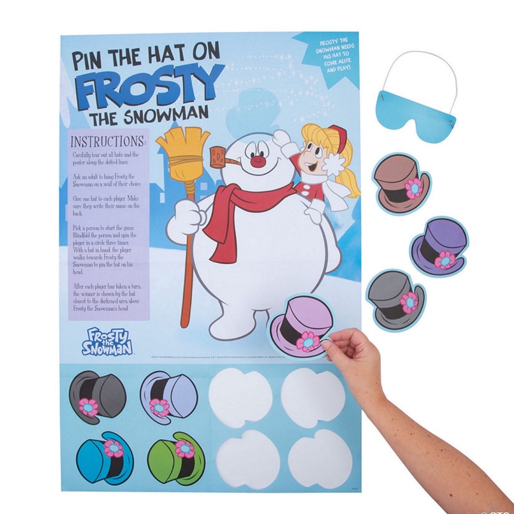 Frosty the Snowman Pin the Hat Game - 9 Pc.